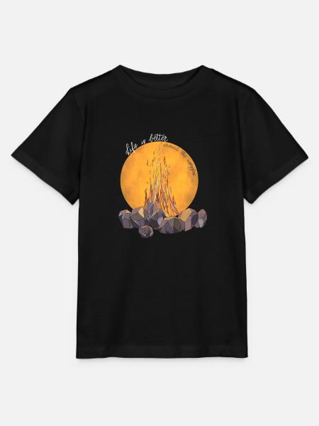 Around the campfire - Stanley/Stella T-shirt MINI CREATOR til børn - sort