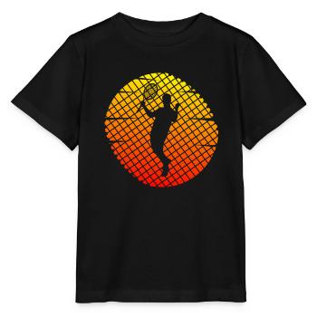 tennis tennis match tennis court - Stanley/Stella MINI CREATOR Kids’ T-Shirt - black - Front - Mikhail (115cm)