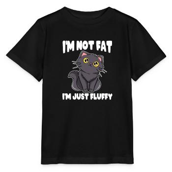 Meow Persian Overweight Obese Large Big I'm Not - Stanley/Stella MINI CREATOR Kids’ T-Shirt - black - Front - Mikhail (115cm)