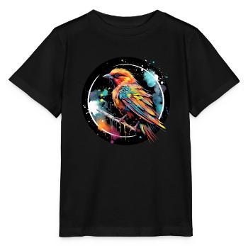 Vogel Singvogel Geschenk für Vogel Fans Natur - Stanley/Stella Kinder T-Shirt MINI CREATOR  - Schwarz - Vorne - Mikhail (115cm)