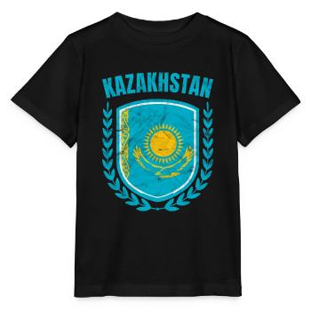 Kasachstan - Stanley/Stella Kinder T-Shirt MINI CREATOR  - Schwarz - Vorne - Mikhail (115cm)