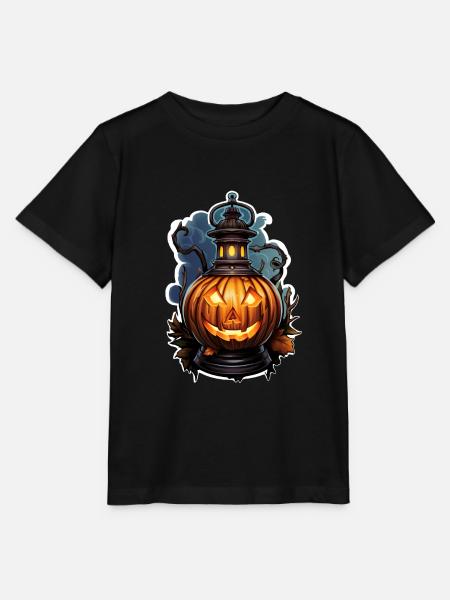 Halloween Kürbislaterne4 - Stanley/Stella Kinder T-Shirt MINI CREATOR - Schwarz