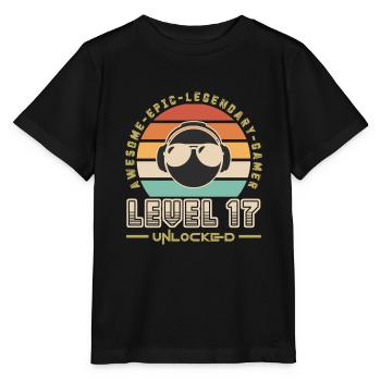 Level 17 - Stanley/Stella MINI CREATOR Kids’ T-Shirt - black - Front - Mikhail (115cm)