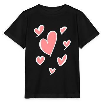 Sieben Herzen - Valentinstag Geschenkidee - Stanley/Stella Kinder T-Shirt MINI CREATOR  - Schwarz - Vorne - Mikhail (115cm)