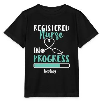 Infirmière autorisée en cours de chargement - T-shirt bio MINI CREATOR Stanley/Stella Enfant - noir - Devant - Mikhail (115cm)