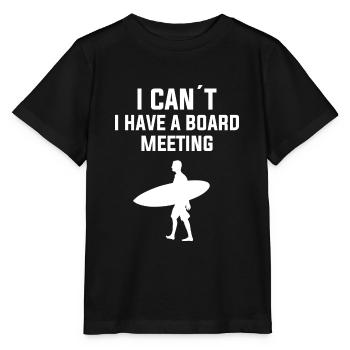 i cant't i have a board meeting - T-shirt bio MINI CREATOR Stanley/Stella Enfant - noir - Devant - Mikhail (115cm)