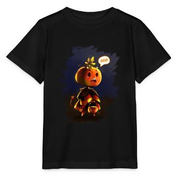 Halloween Kinderkürbis - Tricks oder Leckereien - Stanley/Stella Kinder T-Shirt MINI CREATOR  - Schwarz - Vorne - Mikhail (115cm)