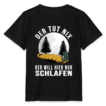 biwak bushcraft outdoor shelter wildlife - Stanley/Stella Kinder T-Shirt MINI CREATOR  - Schwarz - Vorne - Mikhail (115cm)