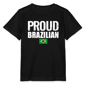 Fier drapeau brésilien brésilien du Brésil - T-shirt bio MINI CREATOR Stanley/Stella Enfant - noir - Devant - Mikhail (115cm)
