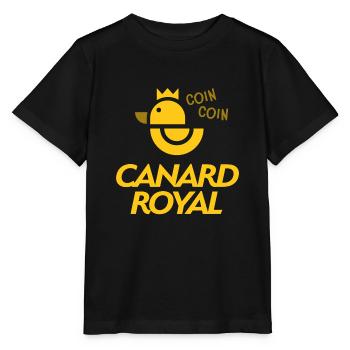 Canard Royal - Coin coin - Humour - T-shirt bio MINI CREATOR Stanley/Stella Enfant - noir - Devant - Mikhail (115cm)