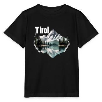Tyrol with mountains, the Loyalty of the Alps to the province of Tyrol - Stanley/Stella MINI CREATOR Kids’ T-Shirt - black - Front - Mikhail (115cm)