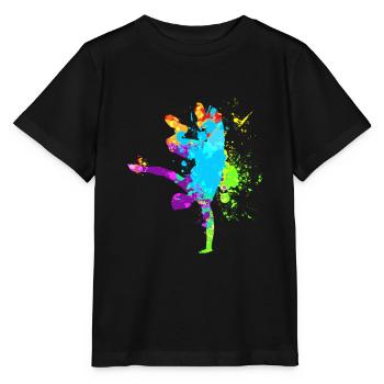Freier Lauf - Stanley/Stella Kinder T-Shirt MINI CREATOR  - Schwarz - Vorne - Mikhail (115cm)