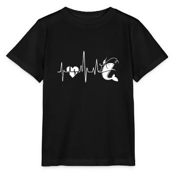Pêche Pêche Heartbeat - T-shirt bio MINI CREATOR Stanley/Stella Enfant - noir - Devant - Mikhail (115cm)