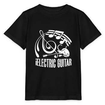 Electric Guitar Funny Electric Guitar - Stanley/Stella MINI CREATOR Kids’ T-Shirt - black - Front - Mikhail (115cm)