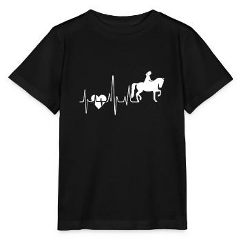Reiten Reiten Reiten Herzschlag - Stanley/Stella Kinder T-Shirt MINI CREATOR  - Schwarz - Vorne - Mikhail (115cm)