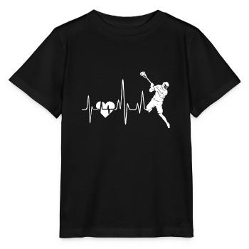 Lacrosse Lacrosse Herzschlag - Stanley/Stella Kinder T-Shirt MINI CREATOR  - Schwarz - Vorne - Mikhail (115cm)
