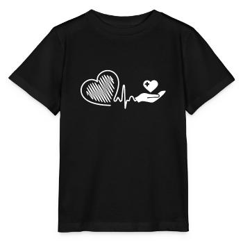 Infirmière Infirmière Infirmière Heartbeat - T-shirt bio MINI CREATOR Stanley/Stella Enfant - noir - Devant - Mikhail (115cm)