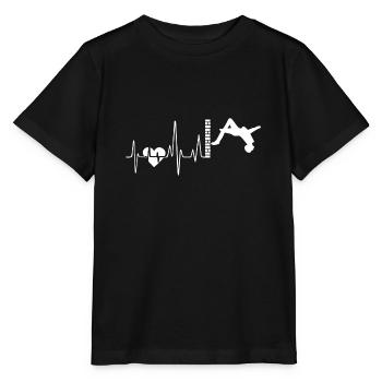Parkour Parkour Herzschlag - Stanley/Stella Kinder T-Shirt MINI CREATOR  - Schwarz - Vorne - Mikhail (115cm)