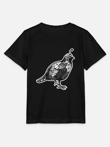 Kwartel kwartel bloemmotief - Stanley/Stella Kinder-T-shirt MINI CREATOR  - zwart