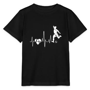 Soccer Soccer Heartbeat - T-shirt bio MINI CREATOR Stanley/Stella Enfant - noir - Devant - Mikhail (115cm)