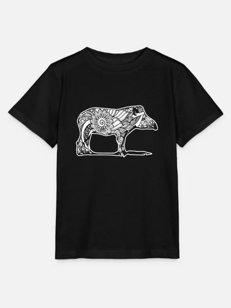 Motif floral Tapir Tapir - T-shirt bio MINI CREATOR Stanley/Stella Enfant - noir