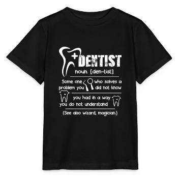 Zahnarzt Zahnarzt Definition - Stanley/Stella Kinder T-Shirt MINI CREATOR  - Schwarz - Vorne - Mikhail (115cm)