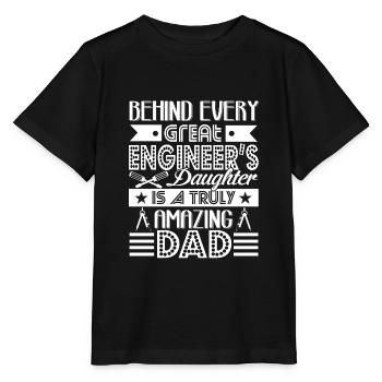Ingenieur Ingenieur Papa - Stanley/Stella Kinder T-Shirt MINI CREATOR  - Schwarz - Vorne - Mikhail (115cm)