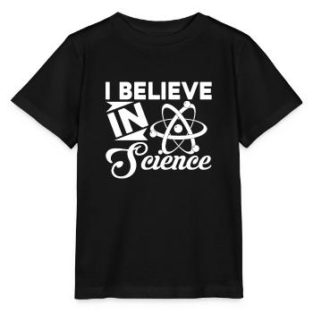 Science Je crois en la science - T-shirt bio MINI CREATOR Stanley/Stella Enfant - noir - Devant - Mikhail (115cm)
