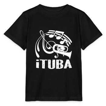 Tuba Tuba drôle - T-shirt bio MINI CREATOR Stanley/Stella Enfant - noir - Devant - Mikhail (115cm)