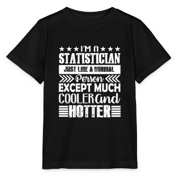 Statistiker Kühler und heißer Statistiker - Stanley/Stella Kinder T-Shirt MINI CREATOR  - Schwarz - Vorne - Mikhail (115cm)