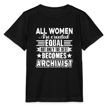 Archiviste Le meilleur devient archiviste - T-shirt bio MINI CREATOR Stanley/Stella Enfant - noir - Devant - Mikhail (115cm)