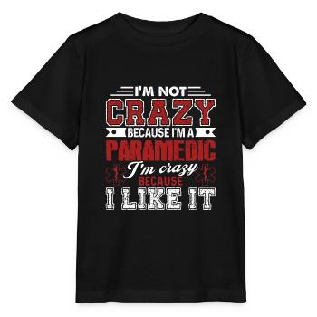 Paramedic Crazy Paramedic - Stanley/Stella MINI CREATOR Kids’ T-Shirt - black - Front - Mikhail (115cm)