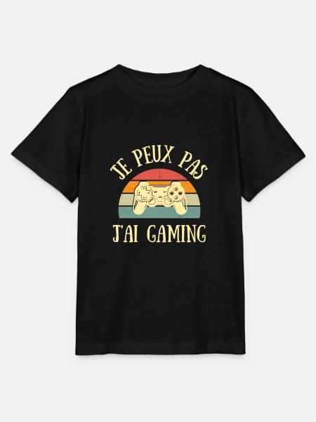 je peux pas j'ai gaming humour gamer ado cadeau - T-shirt bio MINI CREATOR Stanley/Stella Enfant - noir