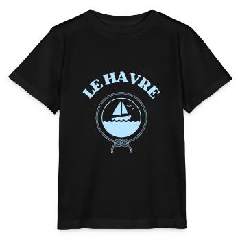le havre bateau homme cadeau personnalisé femme - T-shirt bio MINI CREATOR Stanley/Stella Enfant - noir - Devant - Mikhail (115cm)
