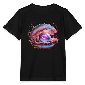 Perle für einen Strandmuschel Liebhaber - Stanley/Stella Kinder T-Shirt MINI CREATOR  - Schwarz - Vorne - Mikhail (115cm)