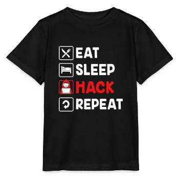 Cyber programmeur cybersécurité Hacker - T-shirt bio MINI CREATOR Stanley/Stella Enfant - noir - Devant - Mikhail (115cm)