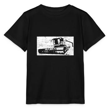 Combine grain corn thresh farmer - Stanley/Stella MINI CREATOR Kids’ T-Shirt - black - Front - Mikhail (115cm)