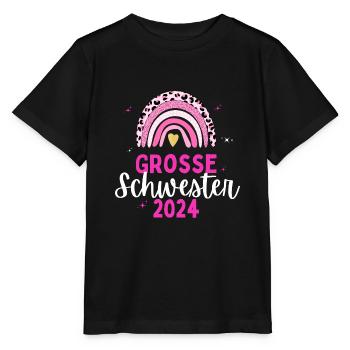 Ich werde Große Schwester 2024 Loading Regenbogen - Stanley/Stella Kinder T-Shirt MINI CREATOR  - Schwarz - Vorne - Mikhail (115cm)
