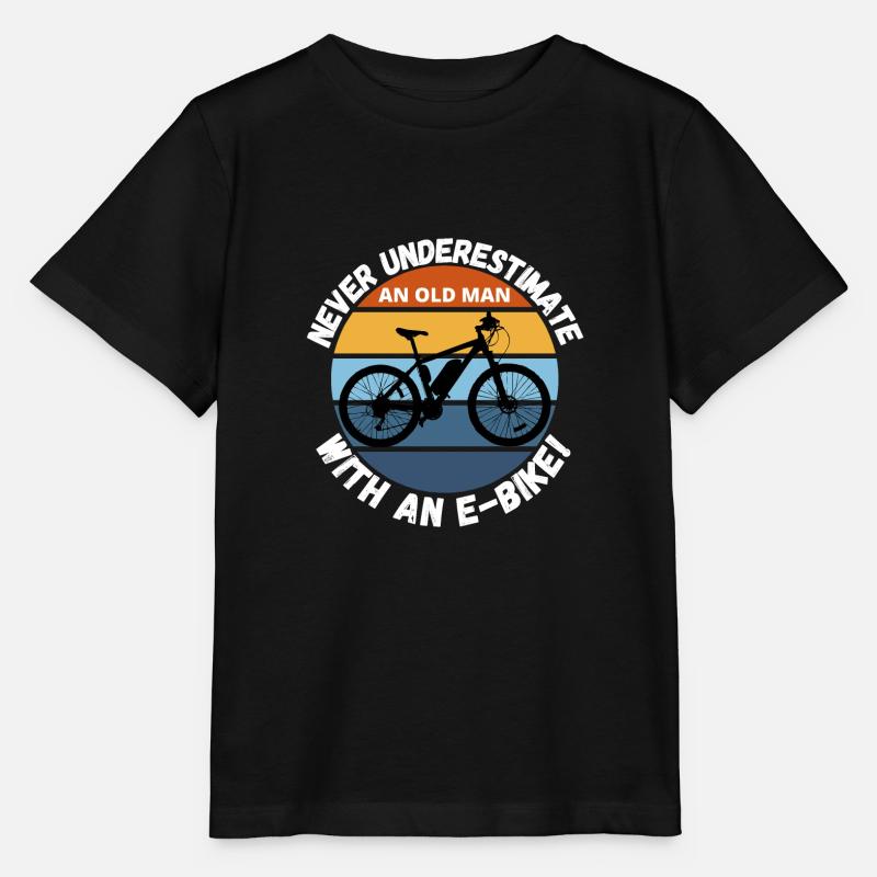 Drôle de vélo électrique - E-Bike Lover - T-shirt bio MINI CREATOR Stanley/Stella Enfant - noir
