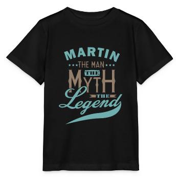 Martin tshirt personalisierte Vorname martin - Stanley/Stella Kinder T-Shirt MINI CREATOR  - Schwarz - Vorne - Mikhail (115cm)