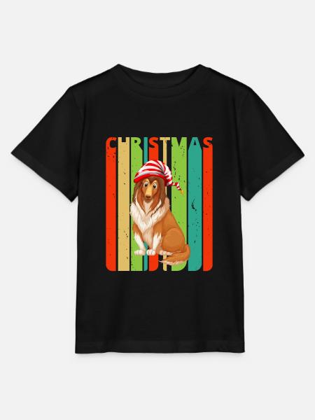 Retro Weihnachtsgeschenke für Familie und Freunde. Hund - Stanley/Stella Kinder T-Shirt MINI CREATOR  - Schwarz