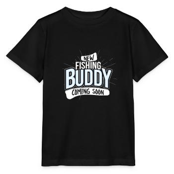 New Fishing Buddy Pregnancy Expectant Father - Stanley/Stella MINI CREATOR Kids’ T-Shirt - black - Front - Mikhail (115cm)