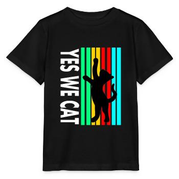Chat Chat Ami Chat Visage Pet Cadeau - T-shirt bio MINI CREATOR Stanley/Stella Enfant - noir - Devant - Mikhail (115cm)
