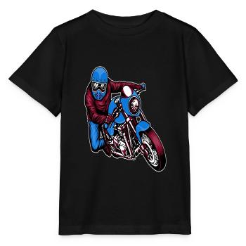 Motorradfahren Motorrad Bike Stunt Geschenkidee - Stanley/Stella Kinder T-Shirt MINI CREATOR  - Schwarz - Vorne - Mikhail (115cm)