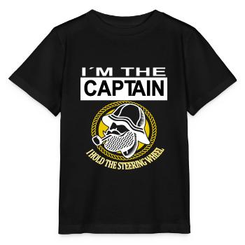 I am Captain Boat Boat Yacht Boat Cruise - Stanley/Stella MINI CREATOR Kids’ T-Shirt - black - Front - Mikhail (115cm)