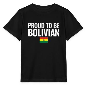 Fier d’être Bolivie Bolivie drapeau bolivien - T-shirt bio MINI CREATOR Stanley/Stella Enfant - noir - Devant - Mikhail (115cm)