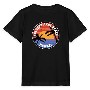 Kalaepa’Akai Beach Hawaii Sunrise - T-shirt bio MINI CREATOR Stanley/Stella Enfant - noir - Devant - Mikhail (115cm)