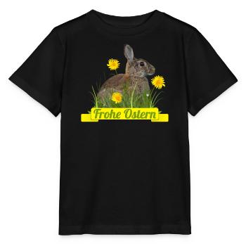 Frohe Ostern Osterhase - Stanley/Stella Kinder T-Shirt MINI CREATOR  - Schwarz - Vorne - Mikhail (115cm)