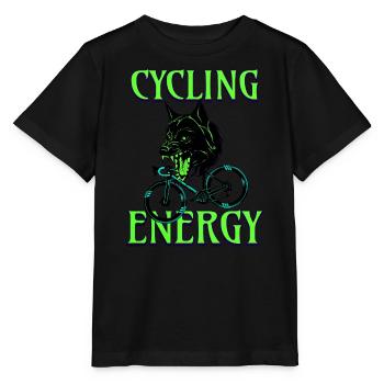 Cycling energy - Stanley/Stella MINI CREATOR Kids’ T-Shirt - black - Front - Mikhail (115cm)