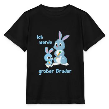 Ich werde großer Bruder - Hase - Hasen - Stanley/Stella Kinder T-Shirt MINI CREATOR  - Schwarz - Vorne - Mikhail (115cm)